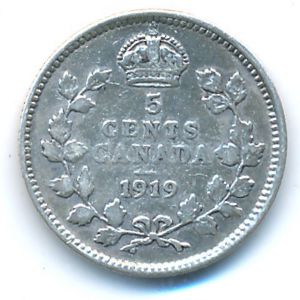 Canada, 5 cents, 1919