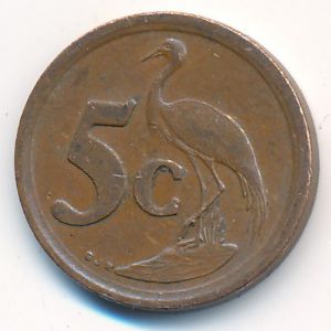South Africa, 5 cents, 1994