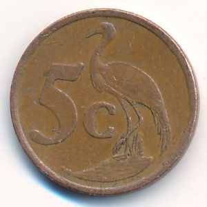 South Africa, 5 cents, 1999