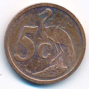 South Africa, 5 cents, 2004