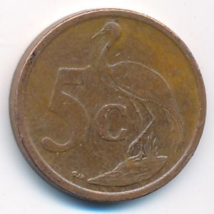 South Africa, 5 cents, 2008