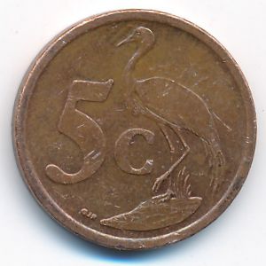 South Africa, 5 cents, 2008