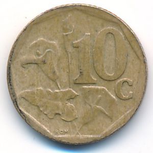 ЮАР, 10 центов (2000 г.)