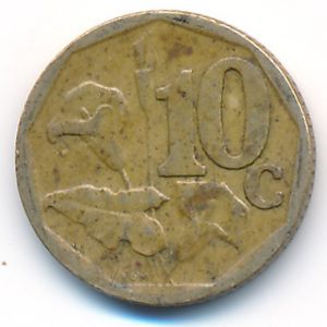 ЮАР, 10 центов (2000 г.)