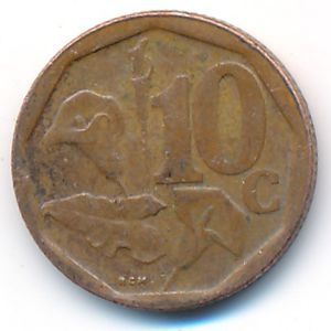 ЮАР, 10 центов (2017 г.)