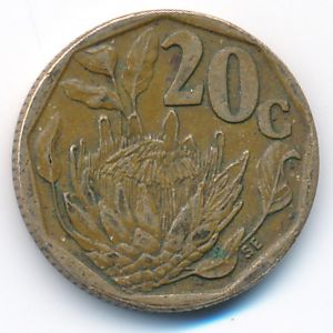 South Africa, 20 cents, 1994