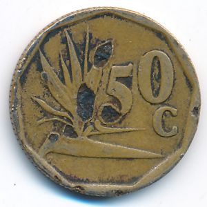 South Africa, 50 cents, 1993