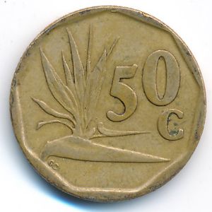 South Africa, 50 cents, 1993