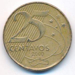Бразилия, 25 сентаво (2000 г.)