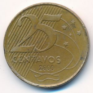 Бразилия, 25 сентаво (2000 г.)