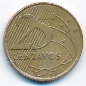 Бразилия, 25 сентаво (2009 г.)