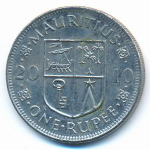 Mauritius, 1 rupee, 2010