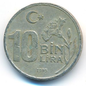 Turkey, 10000 lira, 1995