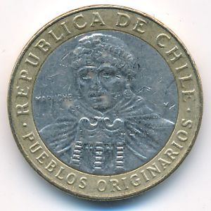 Chile, 100 pesos, 2015