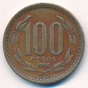 Chile, 100 pesos, 1986