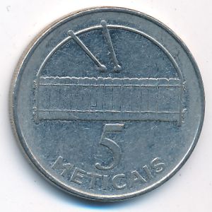 Mozambique, 5 meticals, 2006