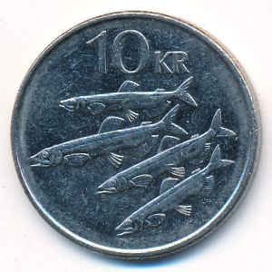Iceland, 10 kronur, 2004