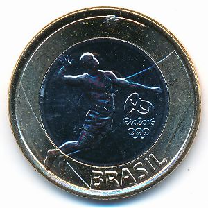 Brazil, 1 real, 2015