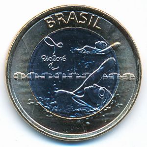 Бразилия, 1 реал (2016 г.)