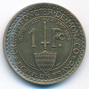 Монако, 1 франк (1924 г.)