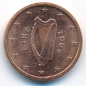 Ирландия, 1 евроцент (2009 г.)