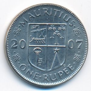 Mauritius, 1 rupee, 2007