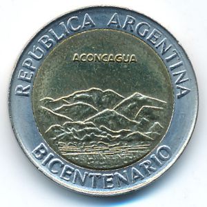 Аргентина, 1 песо (2010 г.)