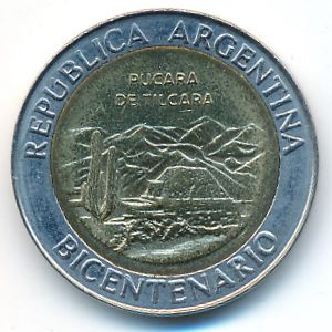 Аргентина, 1 песо (2010 г.)