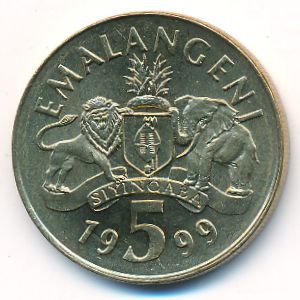 Swaziland, 5 emalangeni, 1999