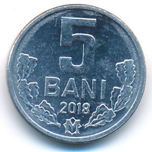 Moldova, 5 bani, 2018