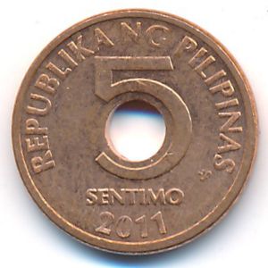 Филиппины, 5 сентимо (2011 г.)