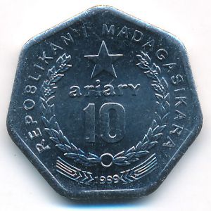 Мадагаскар, 10 ариари (1999 г.)