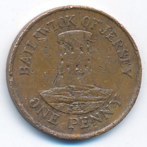 Джерси, 1 пенни (1990 г.)