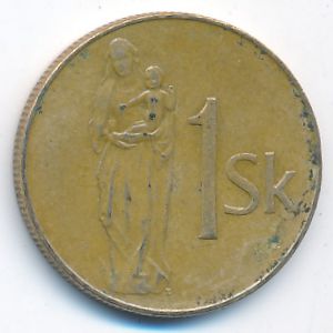 Slovakia, 1 koruna, 1993