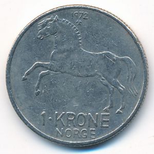Норвегия, 1 крона (1972 г.)