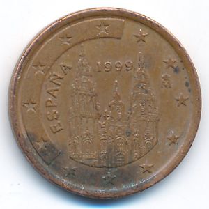 Spain, 5 euro cent, 1999