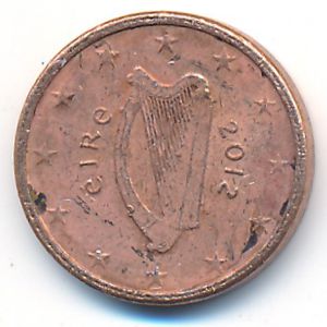Ирландия, 1 евроцент (2012 г.)