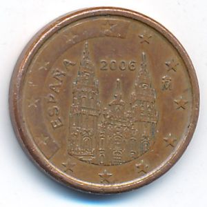 Spain, 1 euro cent, 2006