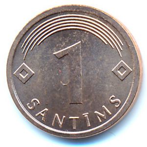 Латвия, 1 сантим (2008 г.)
