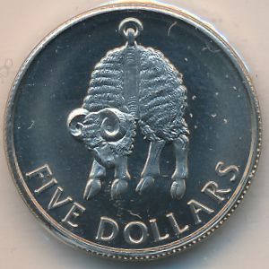 New Zealand, 5 dollars, 1998