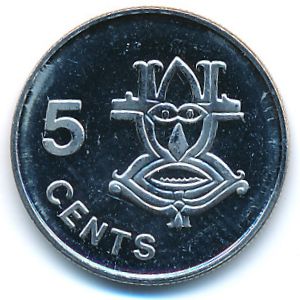 Соломоновы острова, 5 центов (2005 г.)
