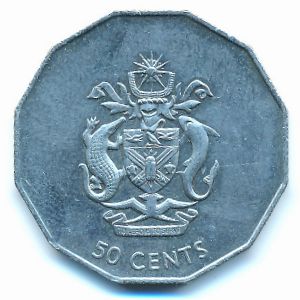 Solomon Islands, 50 cents, 1997