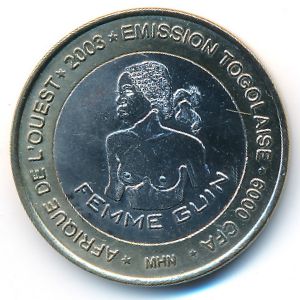 Того., 6000 франков КФА (2003 г.)