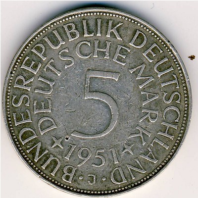 ФРГ, 5 марок (1951 г.)