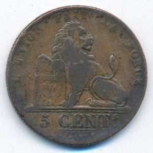 Бельгия, 5 сентим (1842 г.)