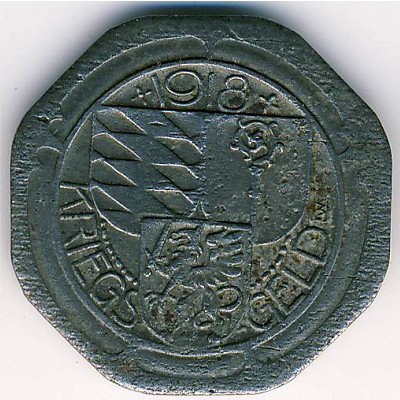 Оберндорф., 10 пфеннигов (1918 г.)