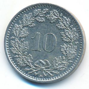 Швейцария, 10 раппенов (1996 г.)