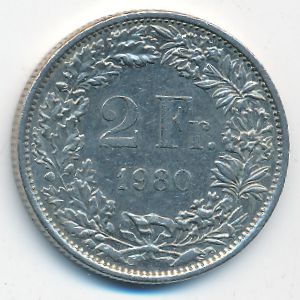Швейцария, 2 франка (1980 г.)