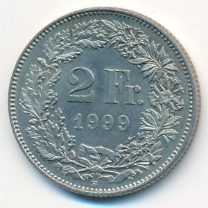 Швейцария, 2 франка (1999 г.)