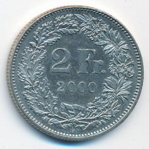 Швейцария, 2 франка (2000 г.)